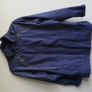 Navy rain jacket